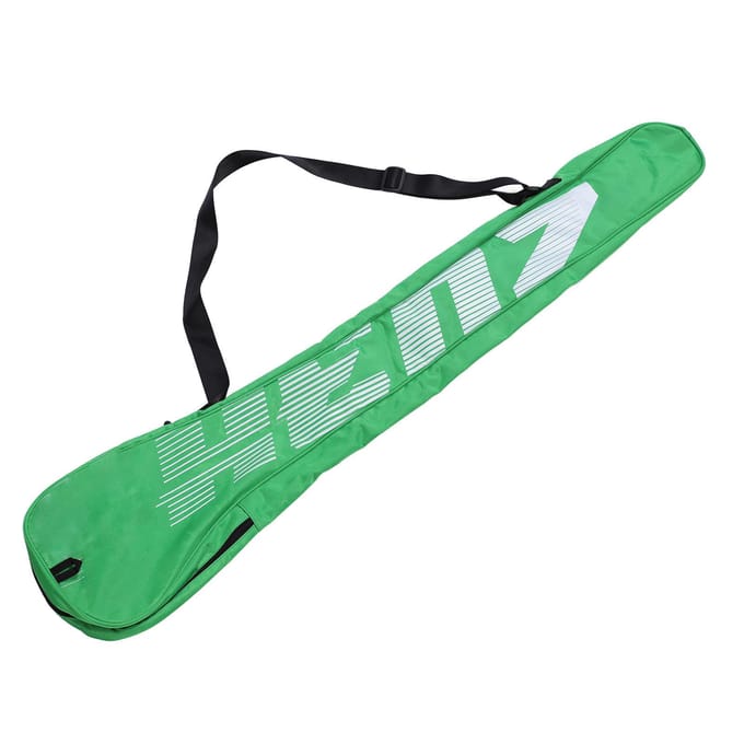 Lacrossesticktas Groen Biedt plaats aan 3 sticks Grote capaciteit Oxford-doek Rits Verstelbare riem green