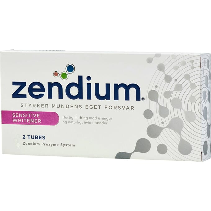 Zendium Gevoelig + Whitener 2-Pak Tandpasta 2 x 50 ml