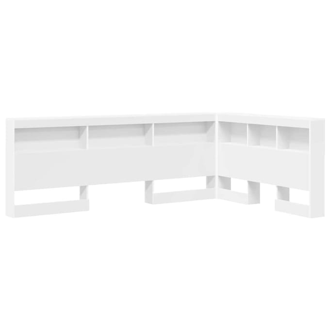 vidaXL - Opberghoofdbord - Wit - Bewerkt - hout