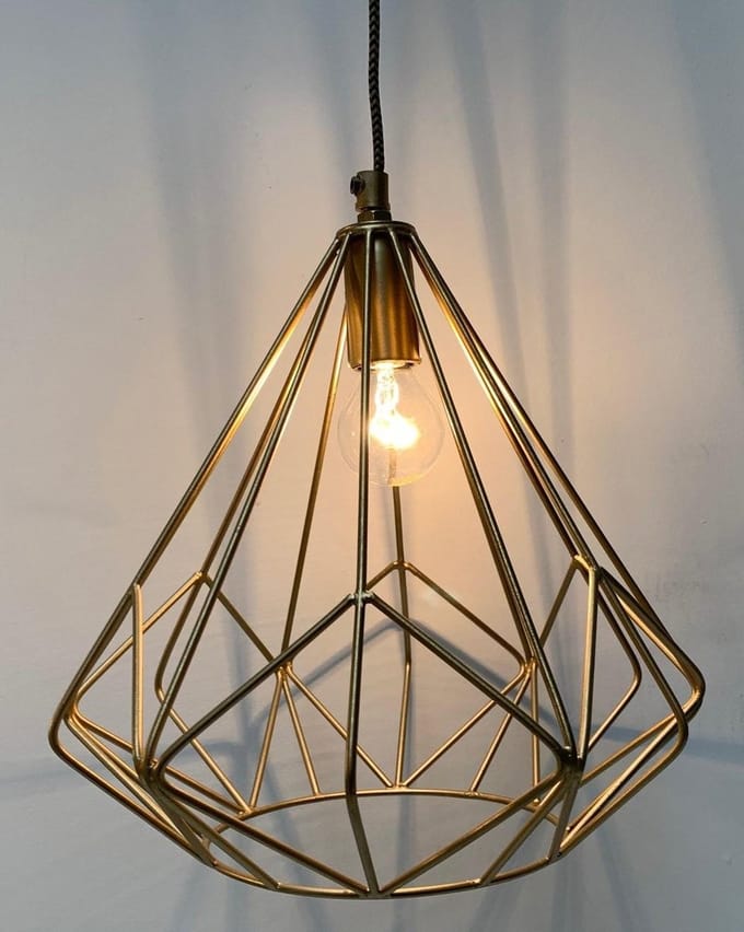 Hanglamp Grafisch Design Goud hg28 ø26cm