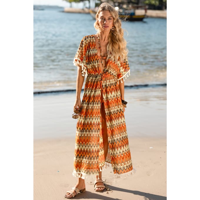 Ontstoken Abstracte Verhullende Kimono