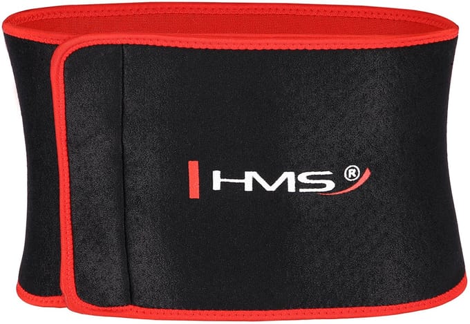 HMS Afslank Tailleband - Zwart/Rood