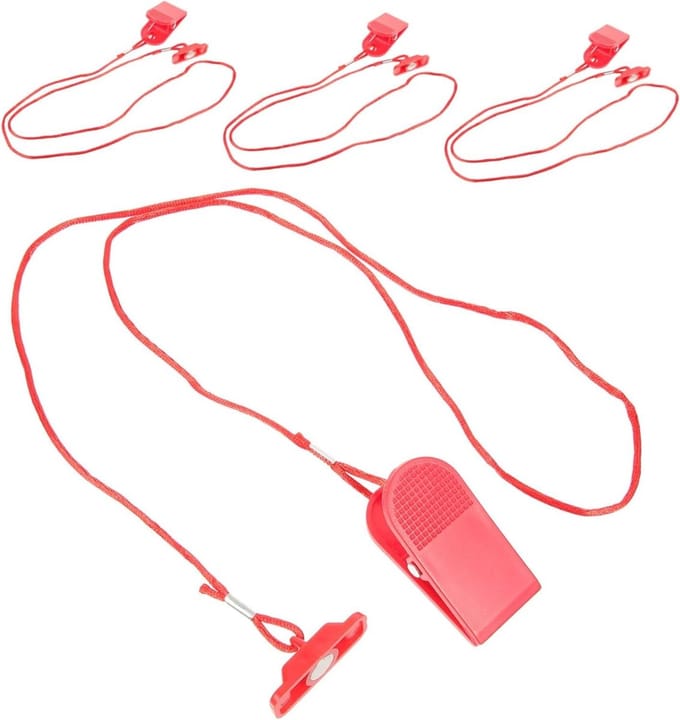 Vervangende Sleutel - Veiligheidsschakelaar Loopband - Veilig Trainen - Universele Magnetische Pasvorm - 4 Stuks - Rood