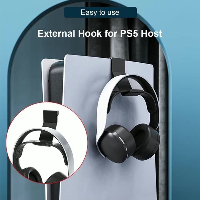 CHPN -Haakje - Haakje voor spelcomputer - Koptelefoonhaakje - Controllerhouder - 2 Stuks - Game Accessoires - Geschikt voor PS5 -