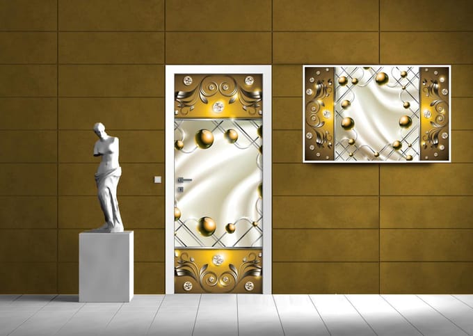Yellow Diamond Abstract Modern Photo Wallcovering