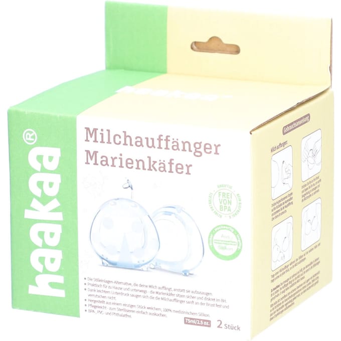 Haakaa Silicone Milk Collector - 75ml - Ladybug - 2st