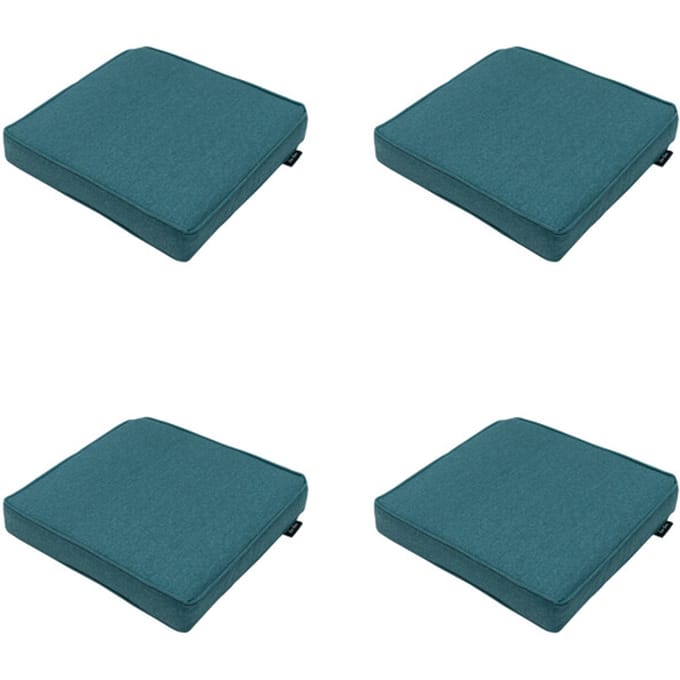 Madison - Zitkussen Sea blue canvas eco+ - Ca. 40x40 cm - Set van 4