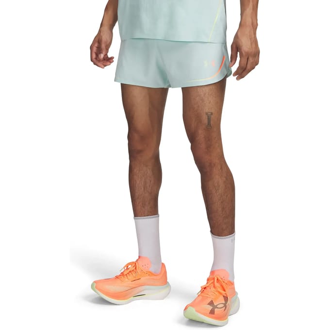 Under Armour Velociti Elite  Hardloopshorts Heren-mint, koraal