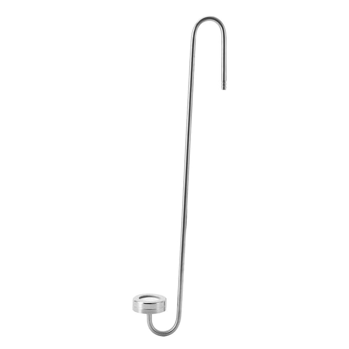 304 Roestvrij Staal Spiegeloppervlak U-vormige Externe Aquarium Zuurstof Diffuser Vis Tank CO2 Verstuiver Lucht Verfijner(30 cm ) white
