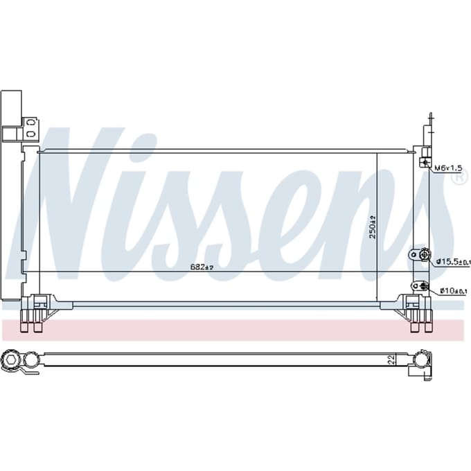 Condensator, airconditioning NISSENS 941221