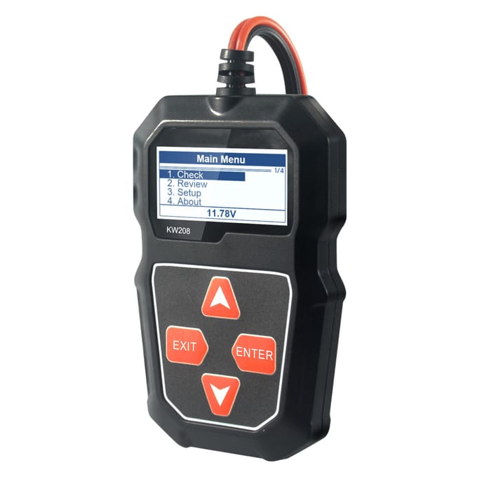 KONNWEI KW208 12V auto-accu-laadtester Professionele auto-dynamo-analysator - Golfvorm zwart