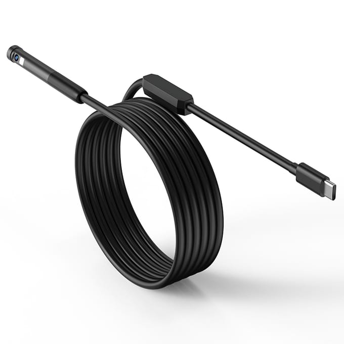TypeC Endoscoopinspectie Borescope Camera 7,9 mm Ingebouwde verstelbare LED-verlichting IP67 Waterdicht Dual Lens