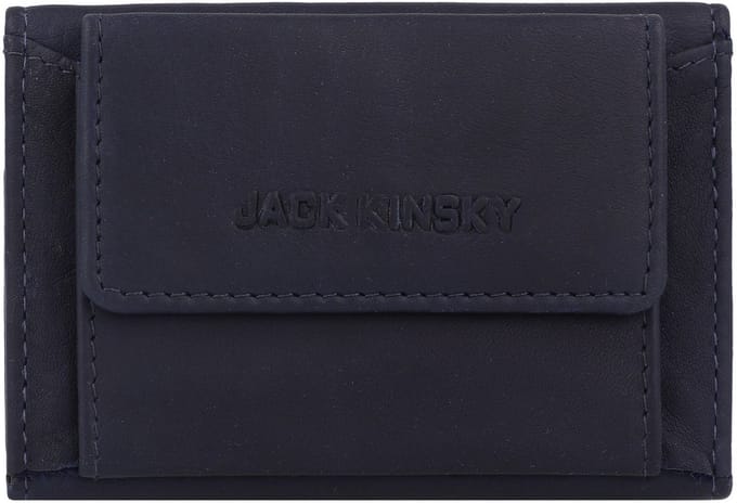 Jack Kinsky Aruba Portemonnee RFID-bescherming Leer 9.5 cm - Jongens - Horizontaal - blau