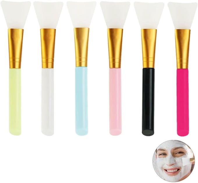 Set van 6 Silicone Mask Brushes voor Gezichtsmaskers - Applicators voor Huidverzorging en Make-up Tools