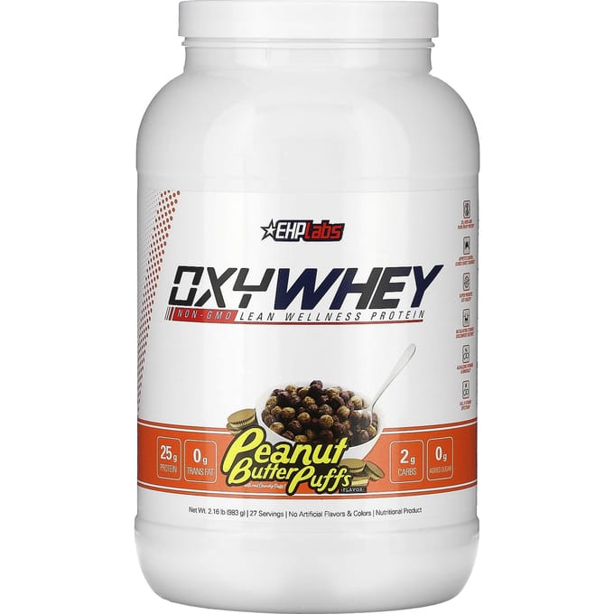 EHPlabs, OxyWhey, Wellness Protein Lean, Pindakaaspuf, 2,16 lb (983 g)