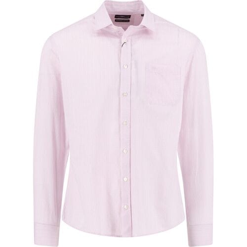 Fynch-Hatton Overhemd Texture Pattern Kent Collar Magnolia / male
