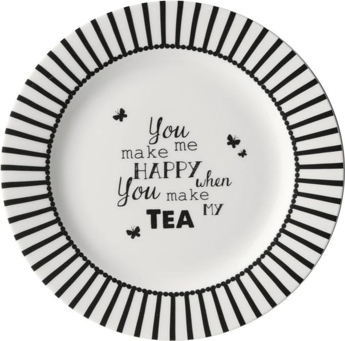 Dutch Rose Gebakbord Happy Tea - Ø18cm Set van 4