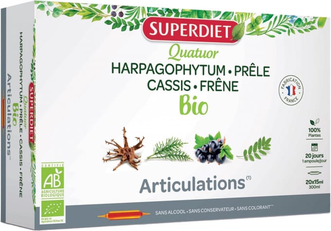 Superdiet Quatuor Articulations Organic 20 Ampullen
