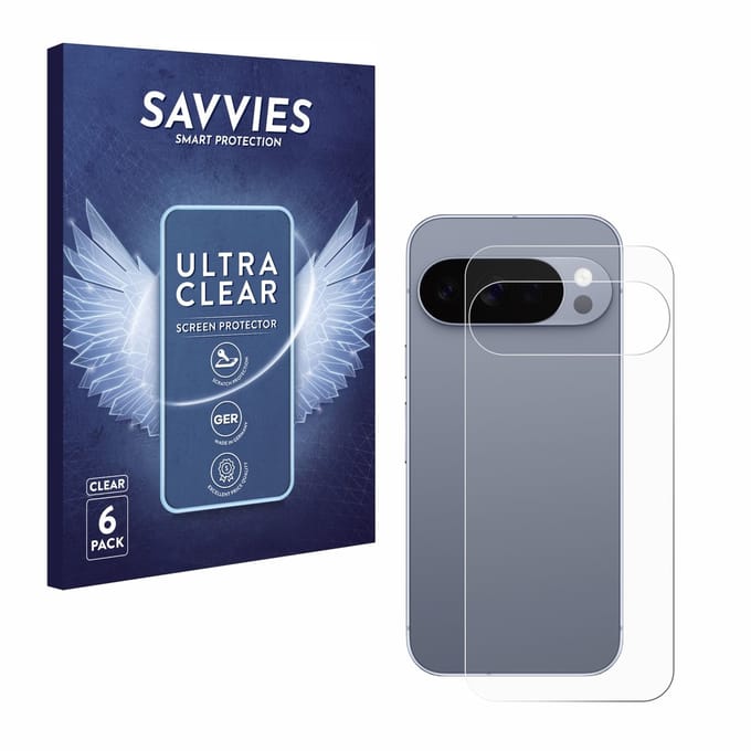 Savvies - Screenprotector voor Google Pixel 10 Pro (Achterkant) - Folie Beschermfolie transparant 6 Stuks