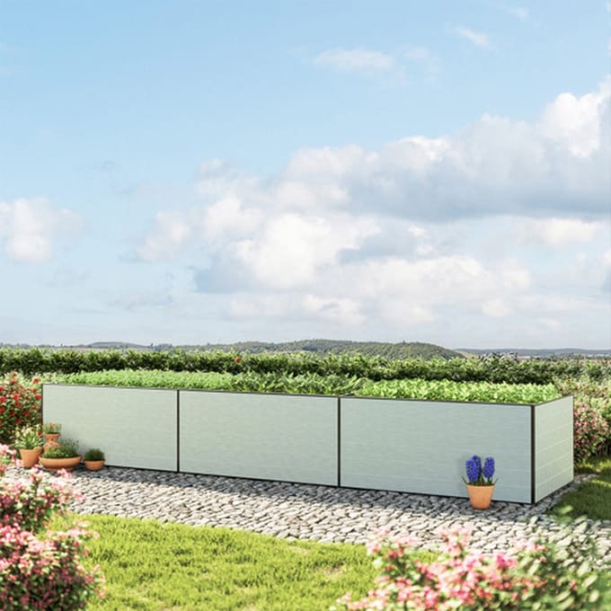 490 x 77 x 77 cm Moestuinbak Kingsize Daniela, Aluminium (geanodiseerd)