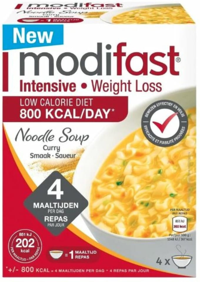 Modifast Intensive Soep Curry Noodle - 3 x 220 gr - Voordeelverpakking