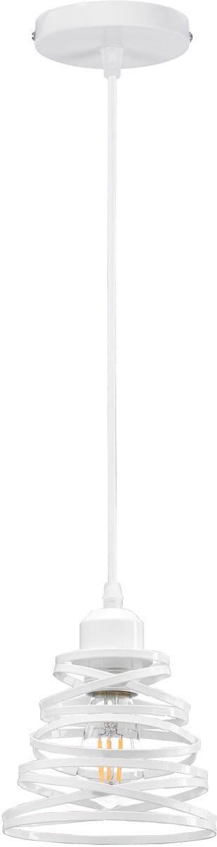 Moderne Hanglamp Woonkamer E27 Plafondlamp Industriële Kroonluchter voor Slaapkamer Wit