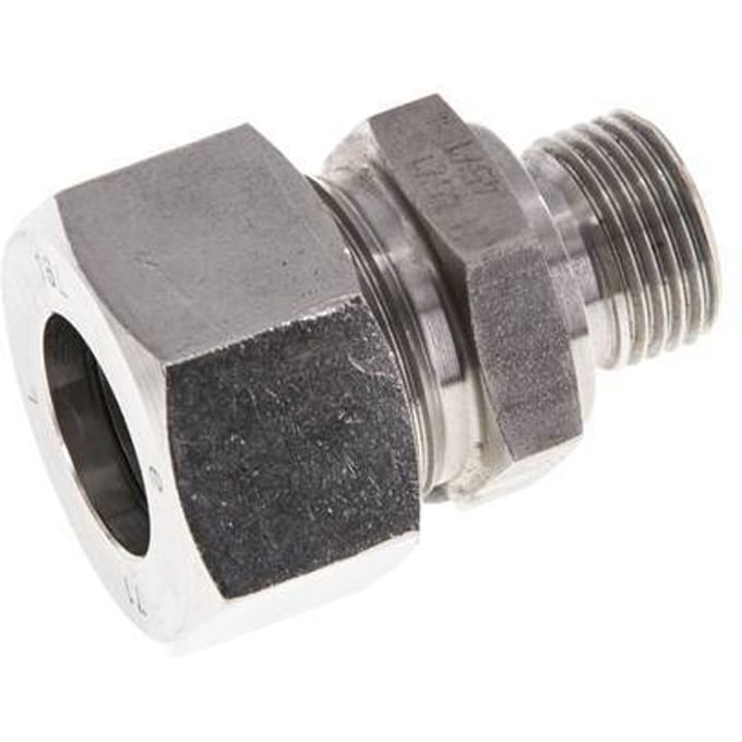 M18x1.5 Buitendraad x 18L RVS Rechte Snijring Koppeling 315 Bar DIN 2353 - FL2S-MC-ST-M18-L