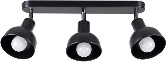 Lumilo Opal - Reflektor - E27 - 3Lichts - Zwart