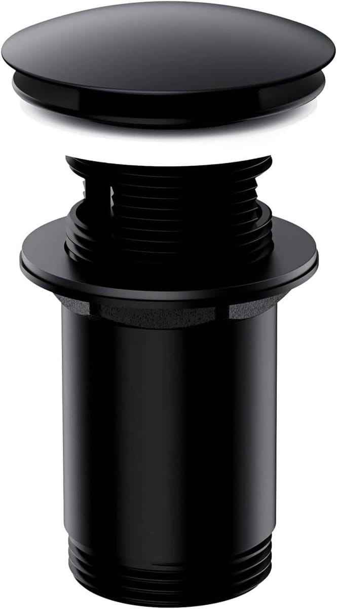 Wastafelplug - Afvoerstop - Badkamer Afvoer - Met Overloop - 1¼" - Mat Zwart