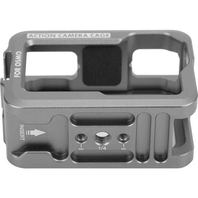 Behuizing van aluminiumlegering voor OSMO Action Camera Behuizingsschaal Beschermkooi met 2 Cold Shoe gray