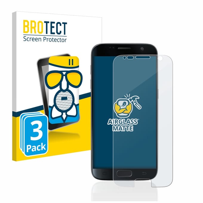BROTECT - Screenprotector voor Samsung Galaxy S7 - Folie Beschermfolie Beschermglas matte 3 Stuks