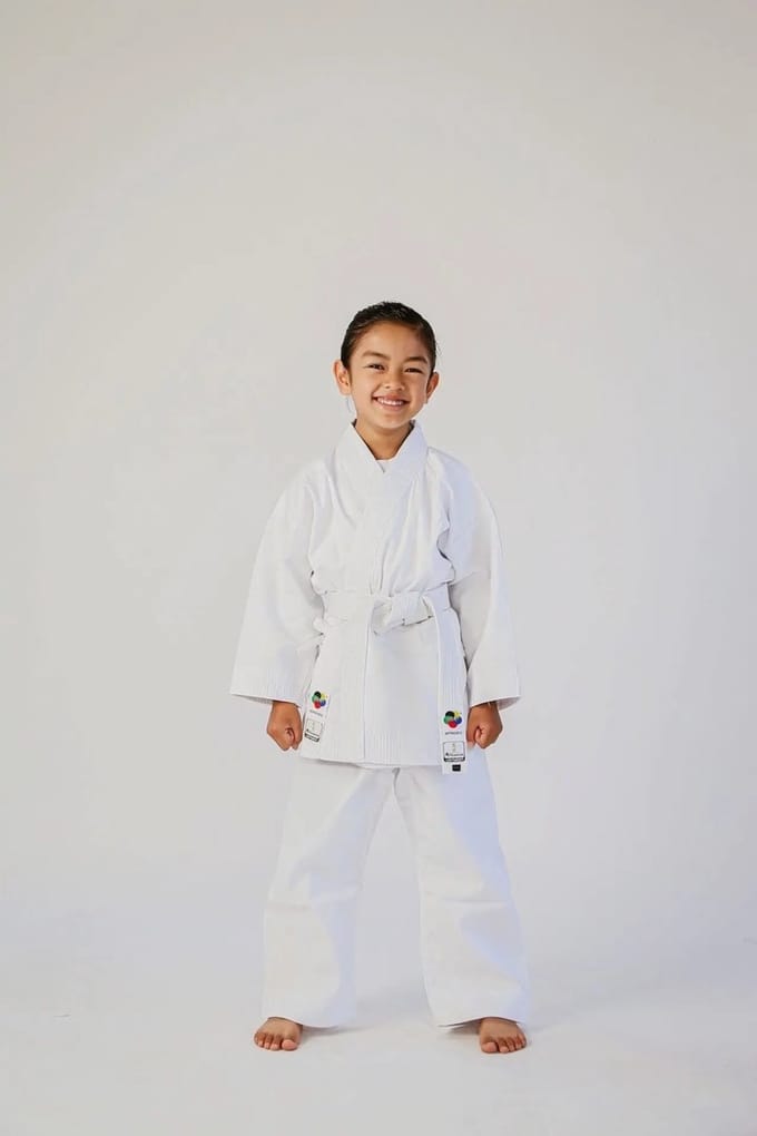 Arawaza Lightweight karatepak SL voor beginners | WKF | Wit (Maat: 170)