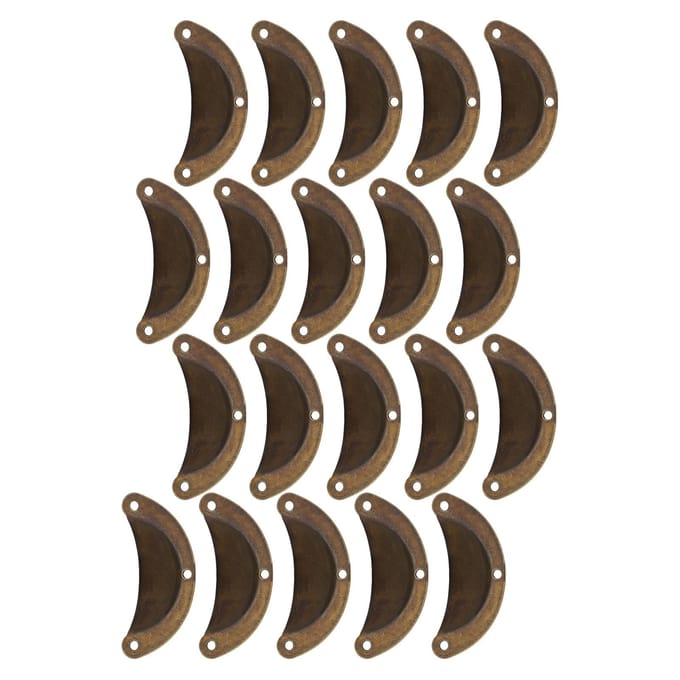 20 Stuks Handgreep Dumpling Vorm IJzer Materiaal Uniek Retro Elegant Stevige Ladehandgrepen voor Meubels