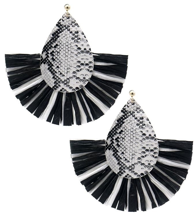 Oorbellen Druppel - Oorhangers - 8x8 cm - Slang
