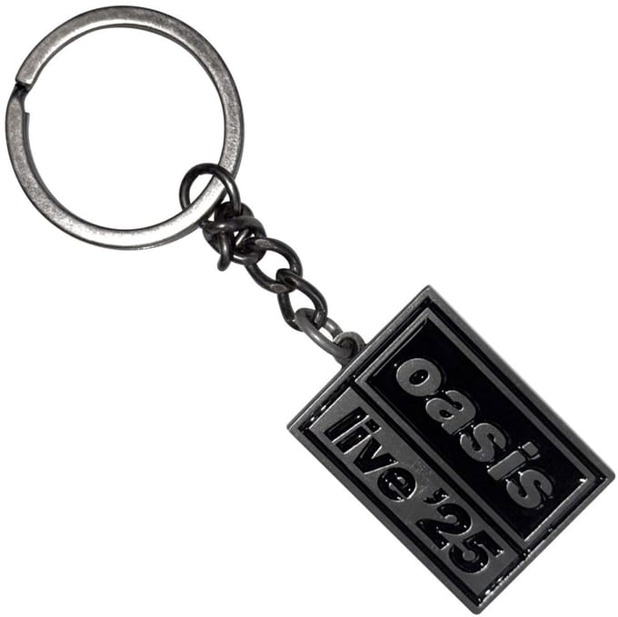 Oasis - Live '25 Logo Sleutelhanger - Zilverkleurig/Zwart