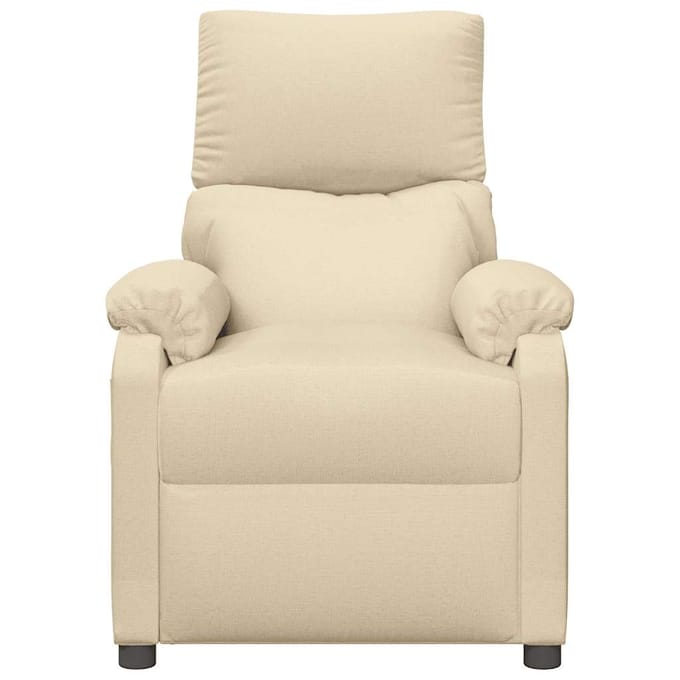 vidaXL - Fauteuil - verstelbaar - stof - crèmekleurig