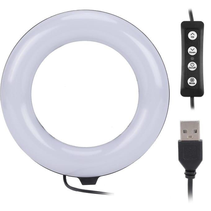 6 inch 3000-6000K Dubbele Kleurtemperatuur Ring Vullicht voor Live Streaming Online Vergadering white