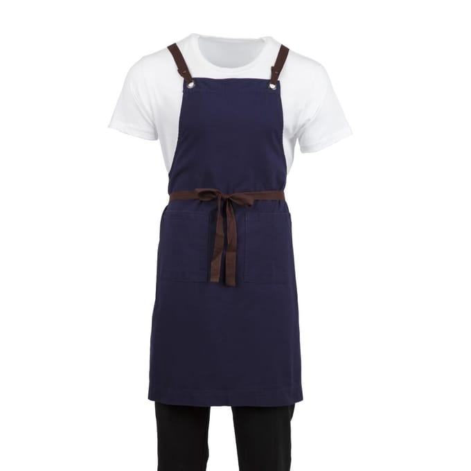 Southside Cotton Canvas Halterschort Marineblauw - Southside BB686 - Horeca & Professioneel