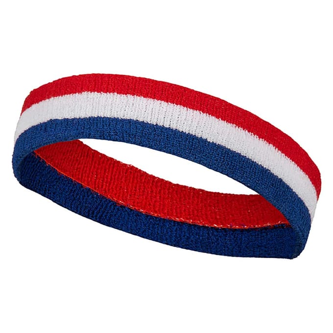 Apollo - Feest hoofdband - gekleurde hoofdband rood-wit-blauw one size