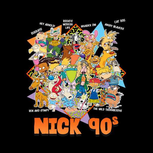 Nickelodeon Nostalgia Hoodie - Zwart - XXL