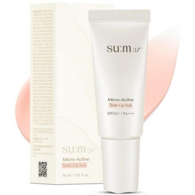 SUM37 Micro Active Tone Up Cica Zonnebrandcrème SPF50+ PA+++ 30ml/60ml 30ml X 2