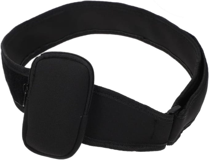 Microfoon Houder - Zender Riem - Sport Training - Verstelbare Pasvorm - 115cm Lengte - Zwart