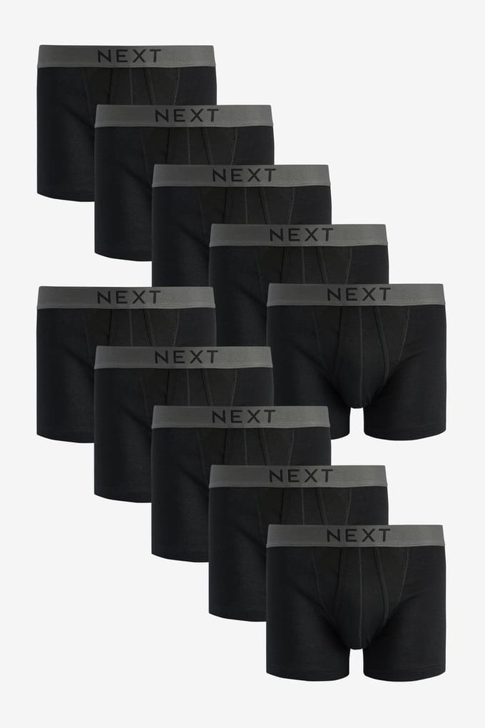 Next - Heren - A-frontboxershorts van 100% zuiver katoen - Zwart
