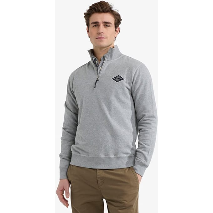 McGregor Zip Mock Sweatshirt Medium Grey Melange Taglia: XXL | Dolcevita Outlet | Uomo | Grigio