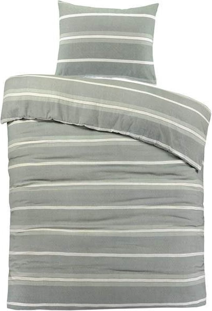 Day Dream Seefeld - Flanel - Dekbedovertrek - Eenpersoons - 140x200/220 cm - Groen