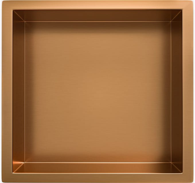 Wiesbaden Demis inbouwnis 30 x 30 x 7 cm geborsteld brons koper