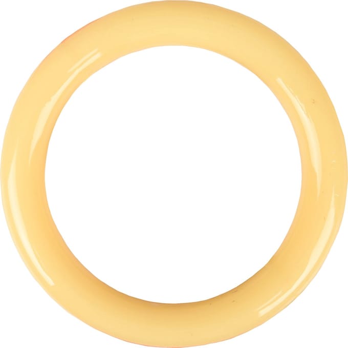 Flamingo - Hondenspeelgoed Dental ring - Geel - 14 x 14 x 2 cm