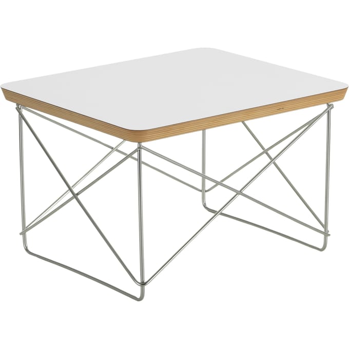 Vitra Bijzettafel LTR - VitraEdelstahl - VitraHPLWeiß