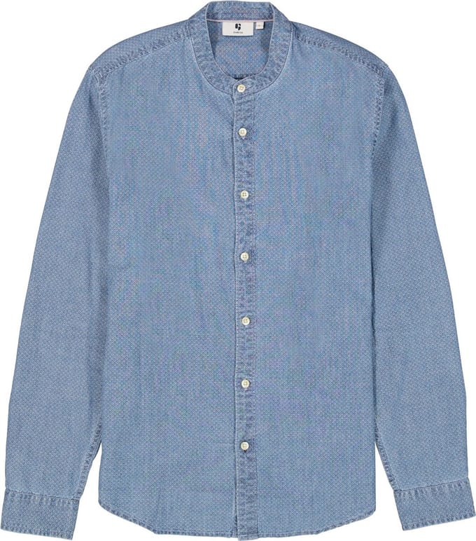 GARCIA Heren Overhemd Blauw Long mouw