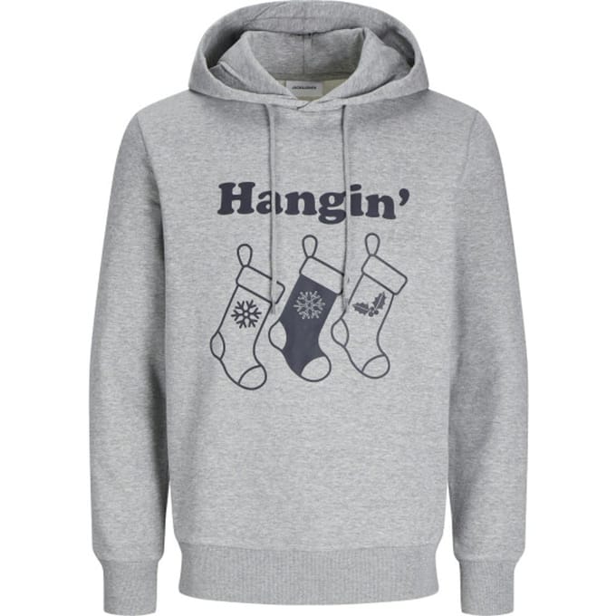 Jack & Jones Heren Kersttrui JJXMAS Grijs - Maat S